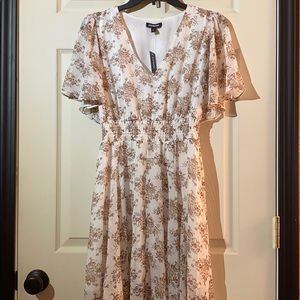 Express White Floral Dress